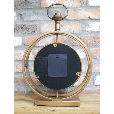Horloge à poser dorée à engrenages...