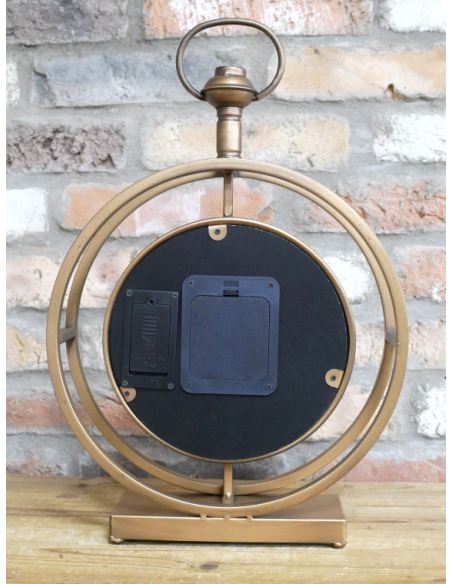 Horloge à poser dorée à engrenages mobiles – 45 cm