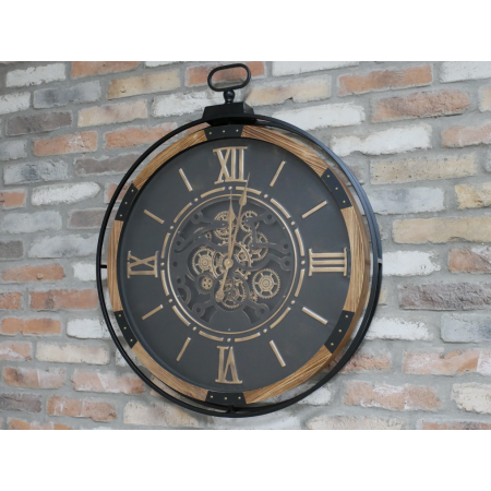 Horloge murale industrielle géante à...