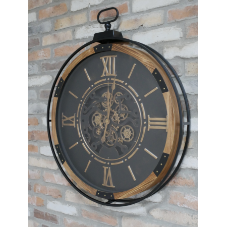 Horloge murale industrielle géante à...