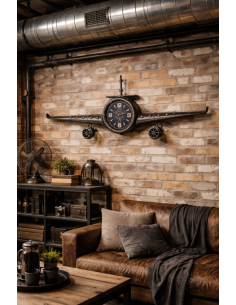 Grande horloge murale avion...