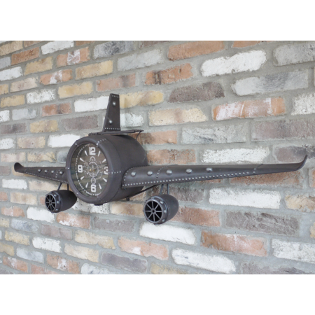 Grande horloge murale avion vintage –...