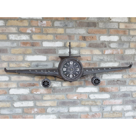 Grande horloge murale avion vintage –...