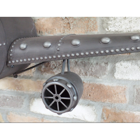 Grande horloge murale avion vintage –...