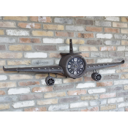 Grande horloge murale avion vintage –...
