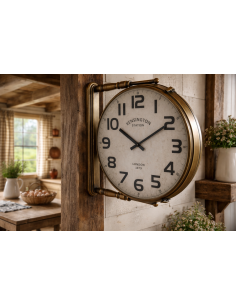 Horloge murale double face...
