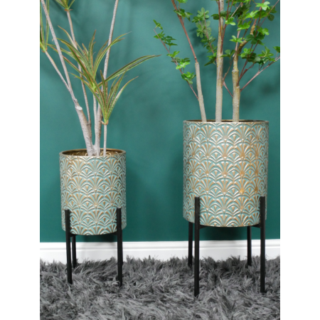Ensemble de 2 jardinières sur pieds...