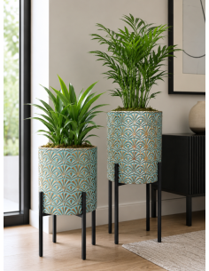 Ensemble de 2 jardinières...