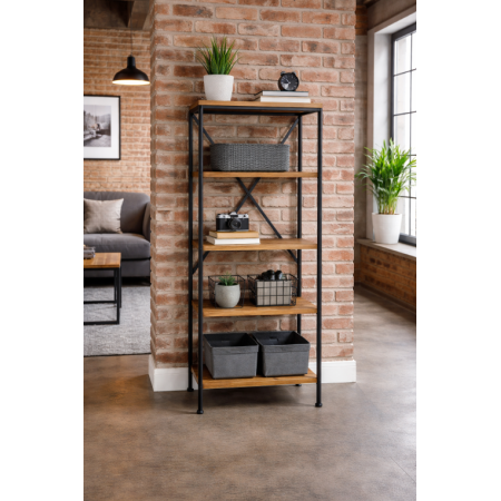 Étagère industrielle bois et métal –...