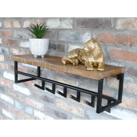 Étagère murale industrielle en bois...
