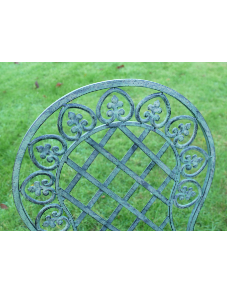 Ensemble table et 2 chaises de jardin esprit romantique – 70 cm