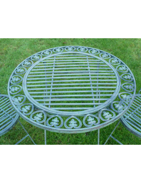 Ensemble table et 2 chaises de jardin esprit romantique – 70 cm