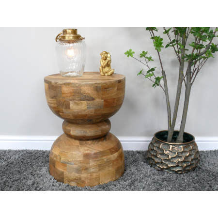 Table d'appoint en manguier au pied...