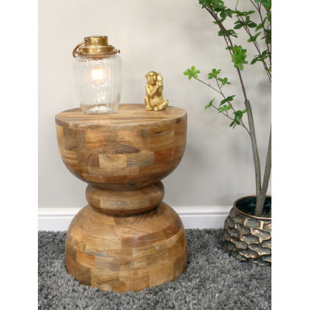 Table d'appoint en manguier au pied...