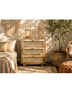 Petite commode en bois et...