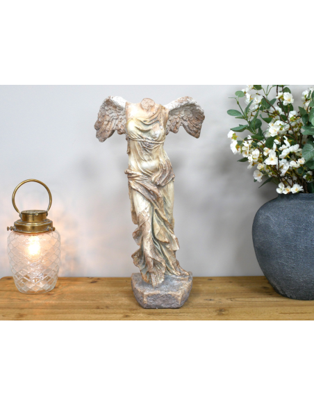 Statue femme ailée effet vieilli – Décoration 53 cm