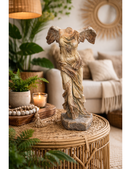 Statue femme ailée effet vieilli – Décoration 53 cm