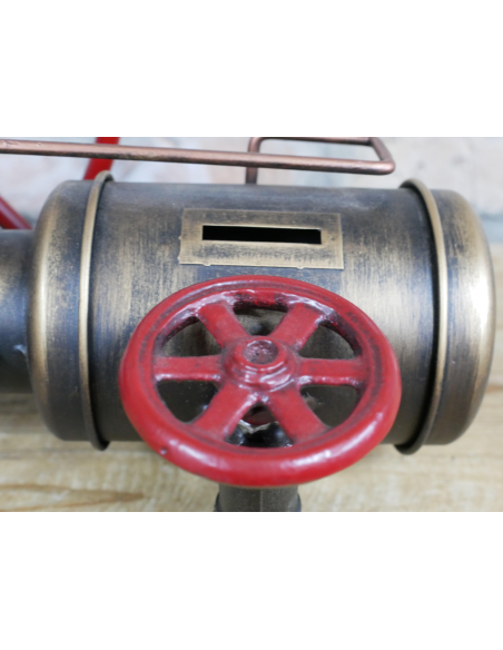 Horloge industrielle à tuyaux et tirelire