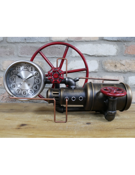 Horloge industrielle à tuyaux et tirelire