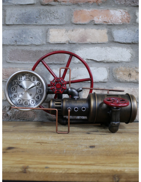 Horloge industrielle à tuyaux et tirelire