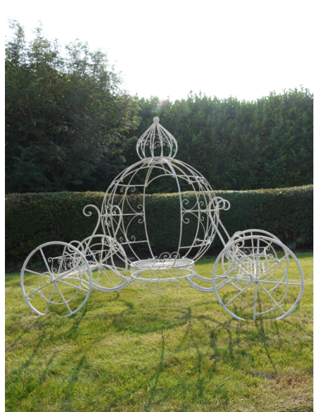 Carrosse de Cendrillon géant en métal – Décoration féérique 180 cm