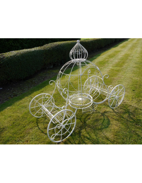 Carrosse de Cendrillon géant en métal – Décoration féérique 180 cm