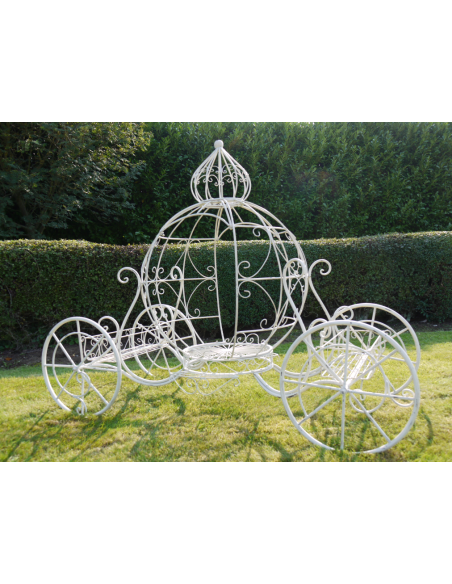 Carrosse de Cendrillon géant en métal – Décoration féérique 180 cm