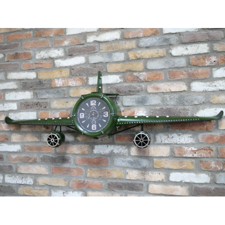Grande horloge murale avion vintage...