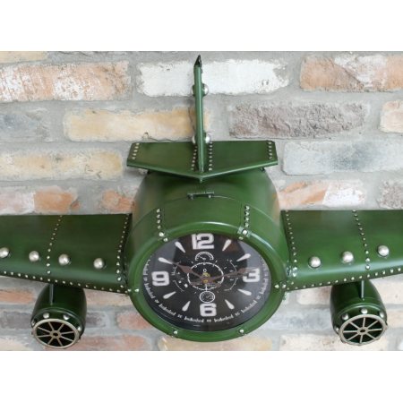 Grande horloge murale avion vintage...