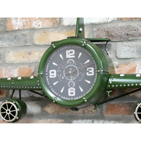 Grande horloge murale avion vintage...
