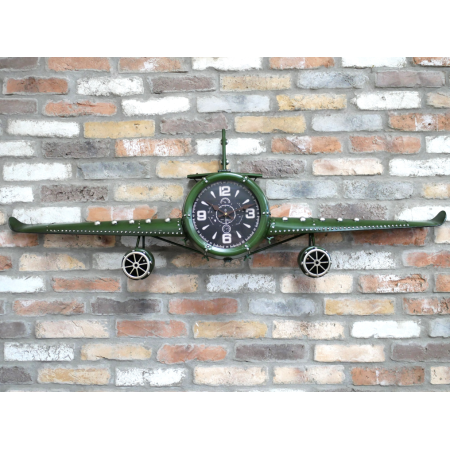 Grande horloge murale avion vintage...