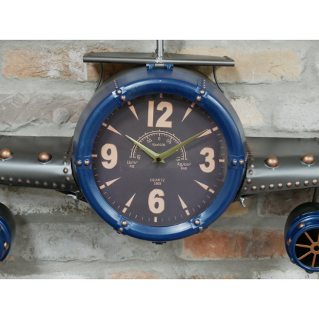 Grande horloge murale avion vintage...