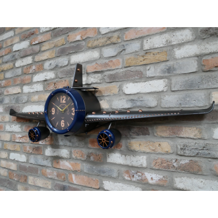 Grande horloge murale avion vintage...