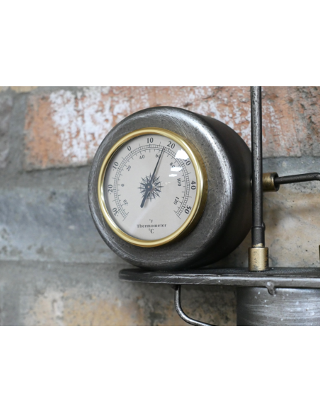 Horloge murale industrielle pompe à pétrole en métal – 55 cm
