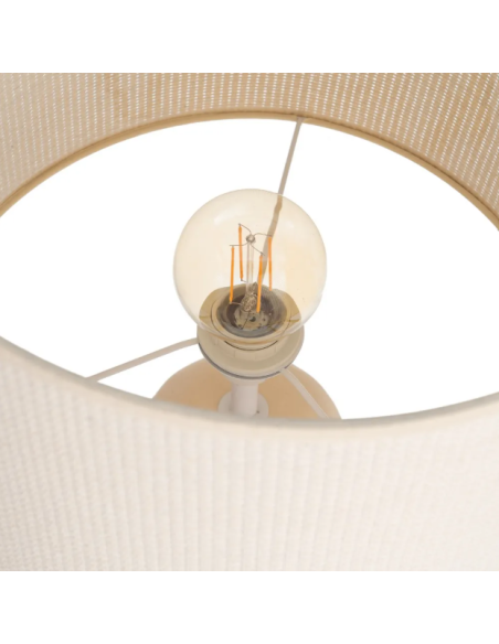 Lampadaire sculptural en céramique crème – 154,5 cm