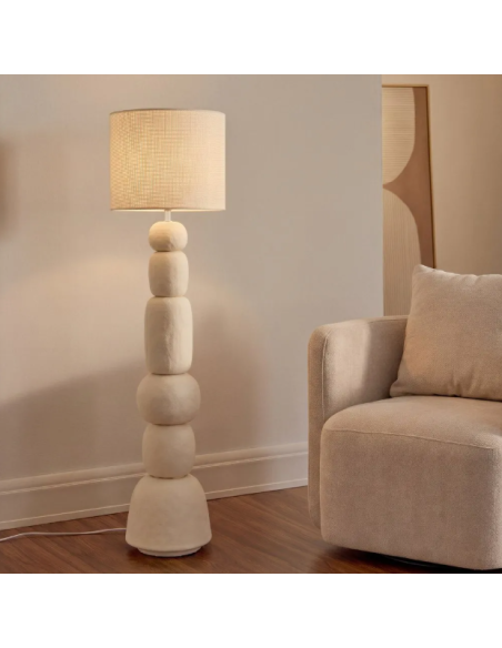 Lampadaire sculptural en céramique crème – 154,5 cm