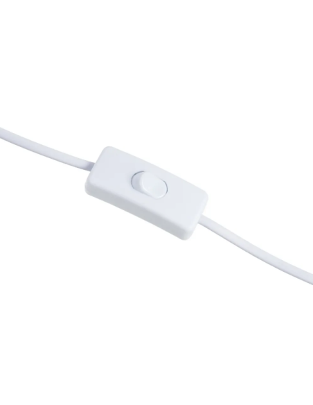 Lampe à poser en céramique blanche et dorée – 43 cm