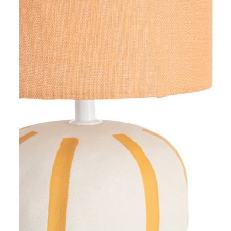 Lampe à poser en céramique blanche et...