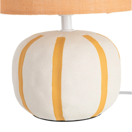Lampe à poser en céramique blanche et...