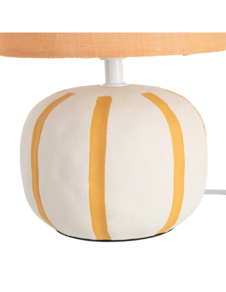 Lampe à poser en céramique blanche et dorée – 43 cm