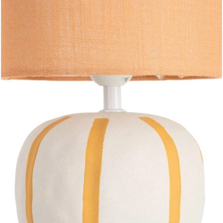Lampe à poser en céramique blanche et...
