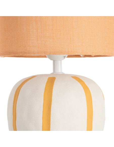 Lampe à poser en céramique blanche et dorée – 43 cm