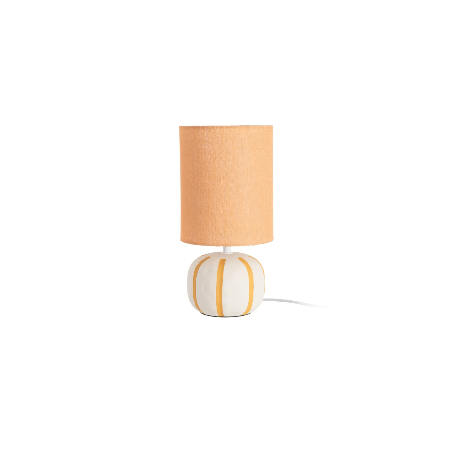 Lampe à poser en céramique blanche et...