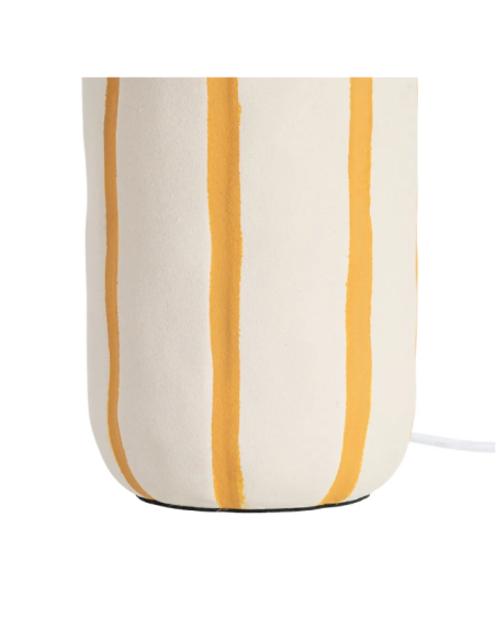 Lampe à poser en céramique blanche et dorée – 48 cm