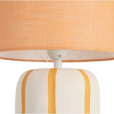 Lampe à poser en céramique blanche et...