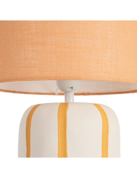 Lampe à poser en céramique blanche et dorée – 48 cm