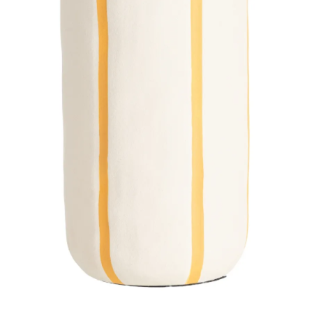 Lampadaire en céramique blanc et doré...