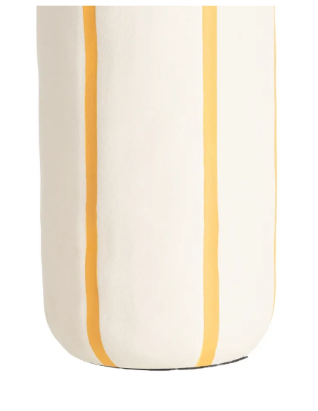 Lampadaire en céramique blanc et doré – 122,5 cm