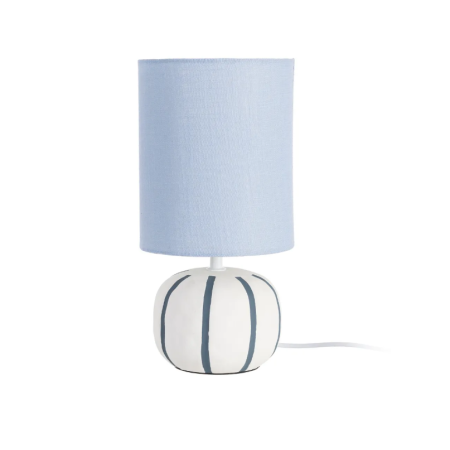 Lampe à poser en céramique blanche et...