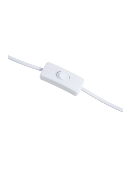 Lampe à poser en céramique blanche et bleue – 43 cm